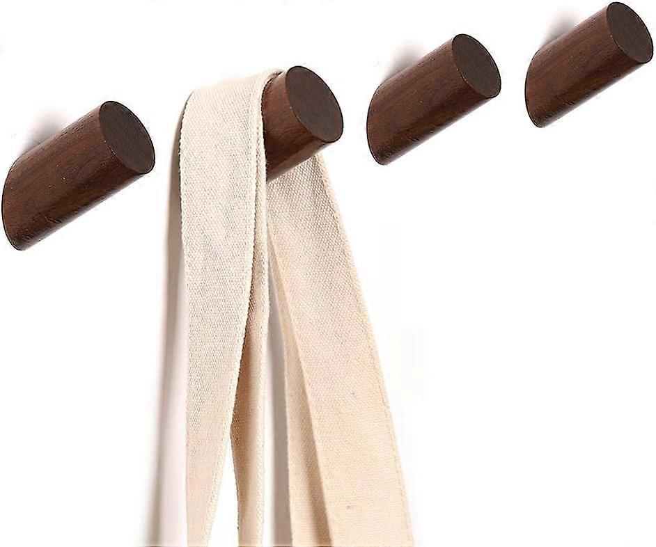 Solid Wood Construction Wall Hooks, Handcrafted Rustic Design with Multi-Purpose Hanging for Personalize Space, Easy Installation Guide in Natural