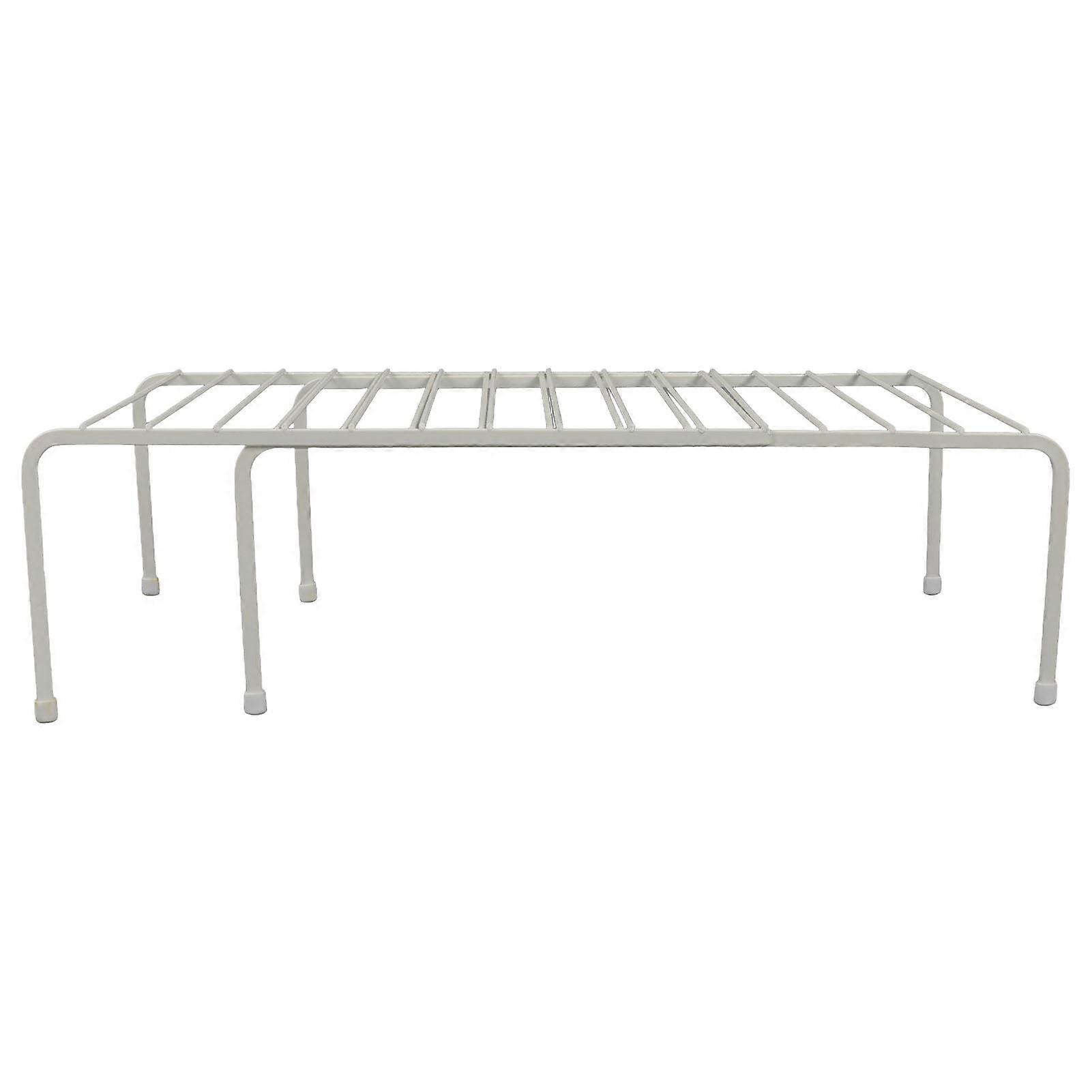 Protective Coating Countertop Shelf Organizer, Free Standing Helper Cabinet For Kitchen Space Optimization, Non-Slip Rubber Feet And Durable Iron