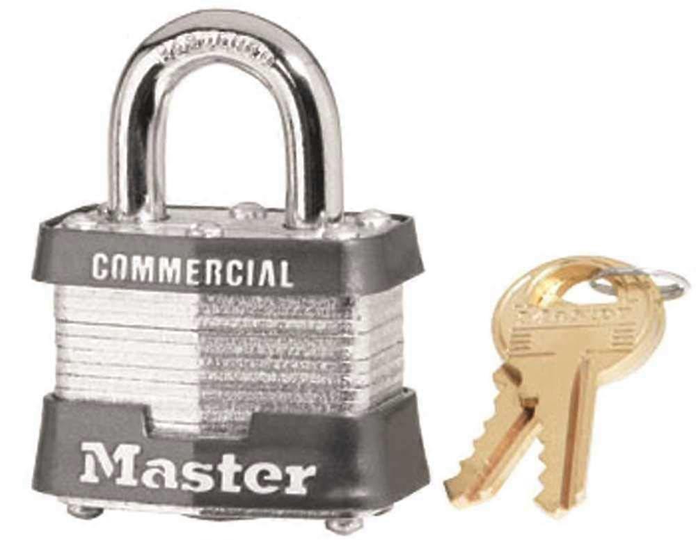 3D Keyed Outdoor Silver Padlock - Heavy Duty Weatherproof Security Lock for Gates, Sheds, and Storage Units
