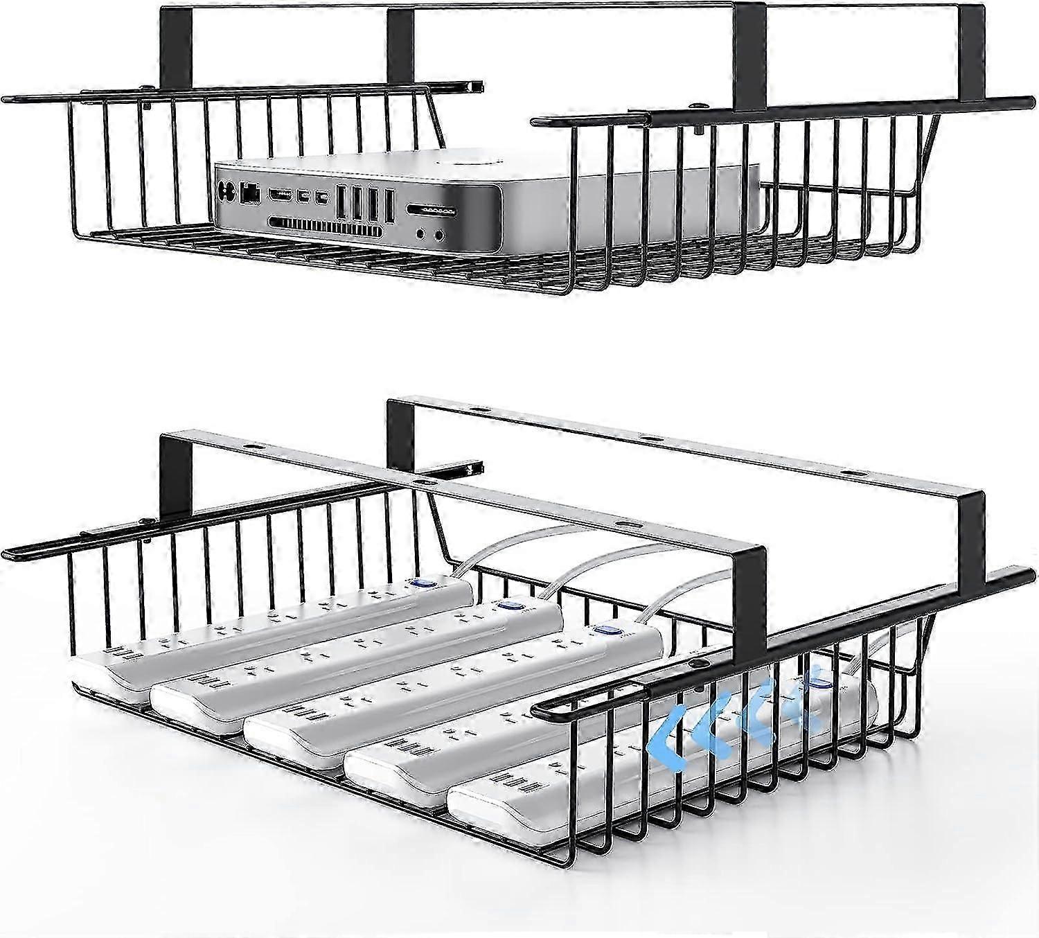 Under Desk Storage Shelf 1 Pack - Metal Under Desk Drawer Slide Out