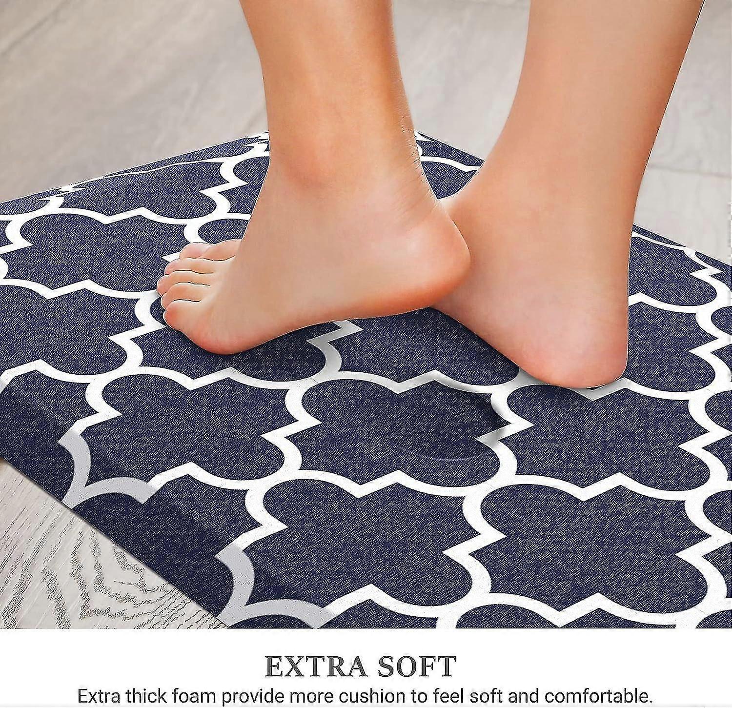 حصيرة المطبخ والسجاد مبطن مكافحة التعب ، 17.3 "× 28" ، عدم الانزلاق للماء مريح الراحة حصيرة للمطبخ ، الطابق المنزل ، مكتب ، بالوعة ، الغسيل ، رمادي