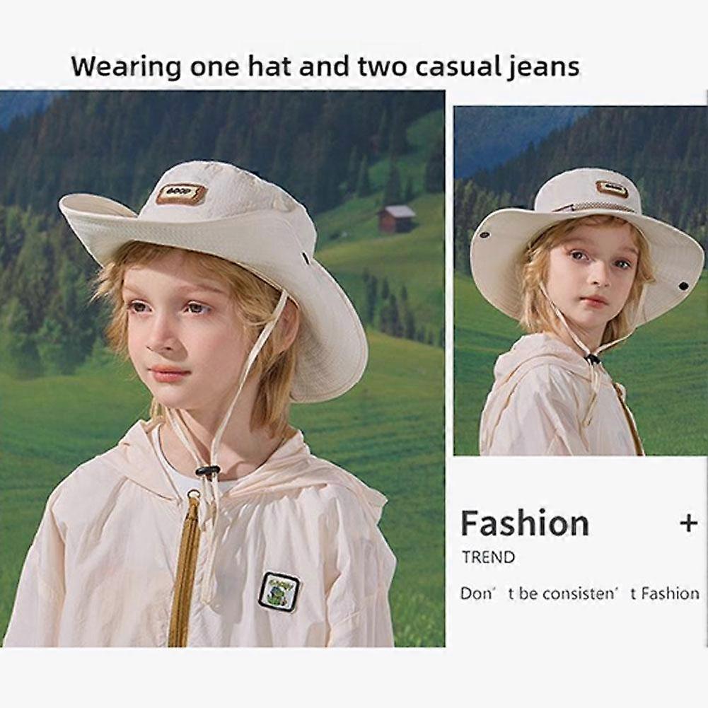 夏の子供バケットハット屋外UV保護広つばフィッシャーマンハット