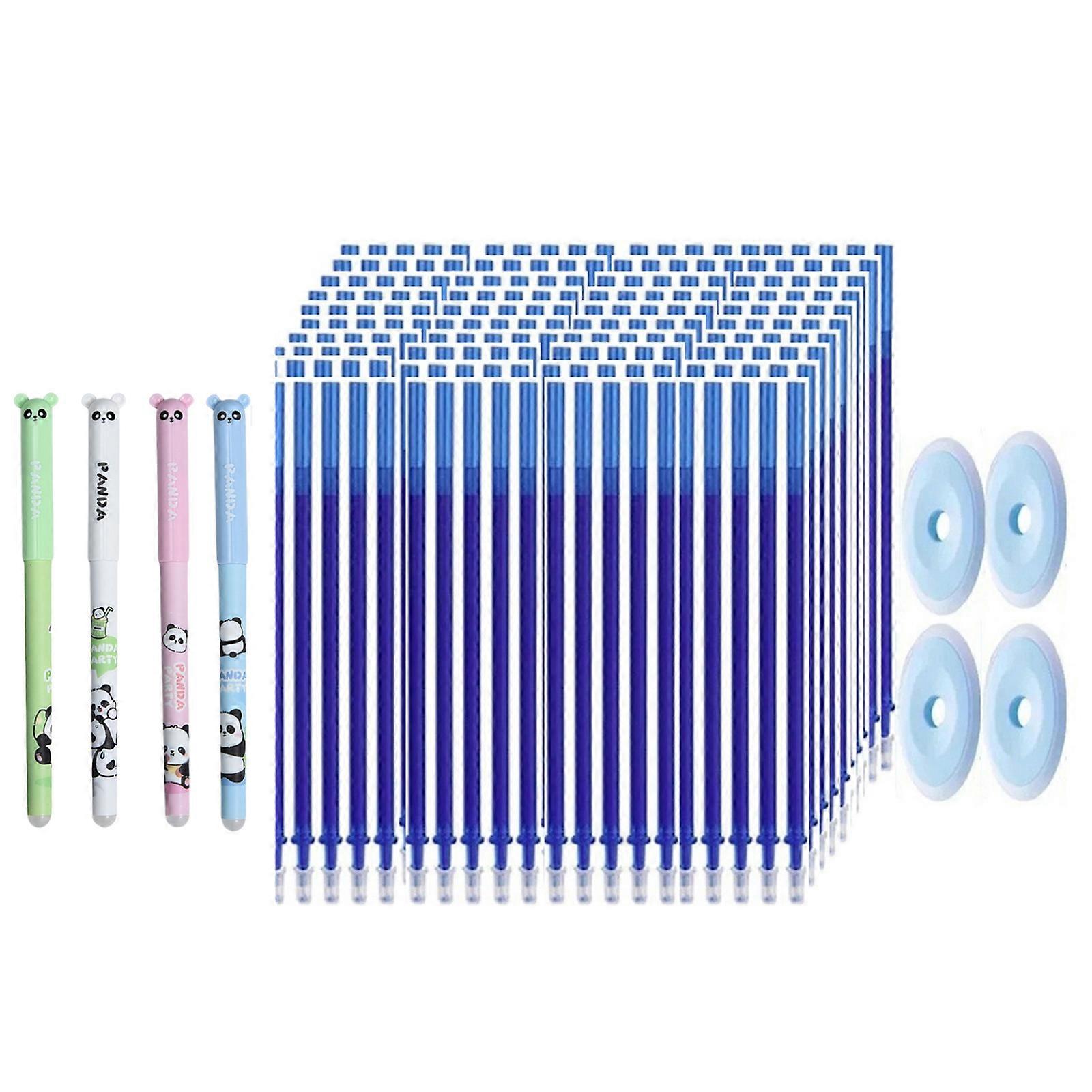 4Pieces Cartoon Gel Pen με Refills Pen και Eraser Erasable Gel Pen 0.5mm Needle Tip Office Writing Pen για γραφή