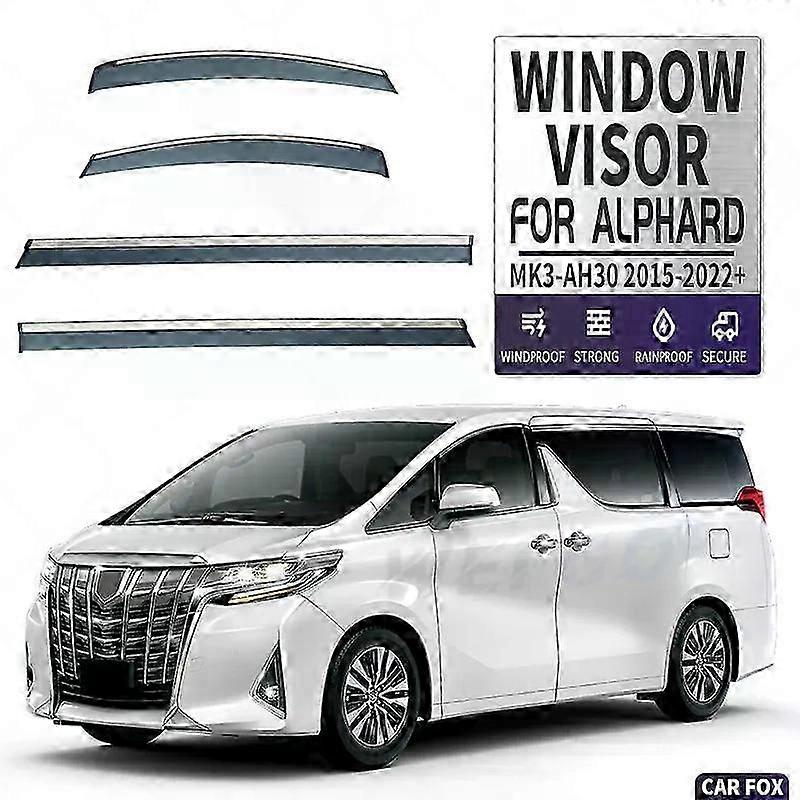 Applies To For Toyota Alphard Mk3 Ah30 2015-2022+ Window Visor Wind Deflectors Visors Vent Shades Rain Guard Shades Ventvisor Window Visor