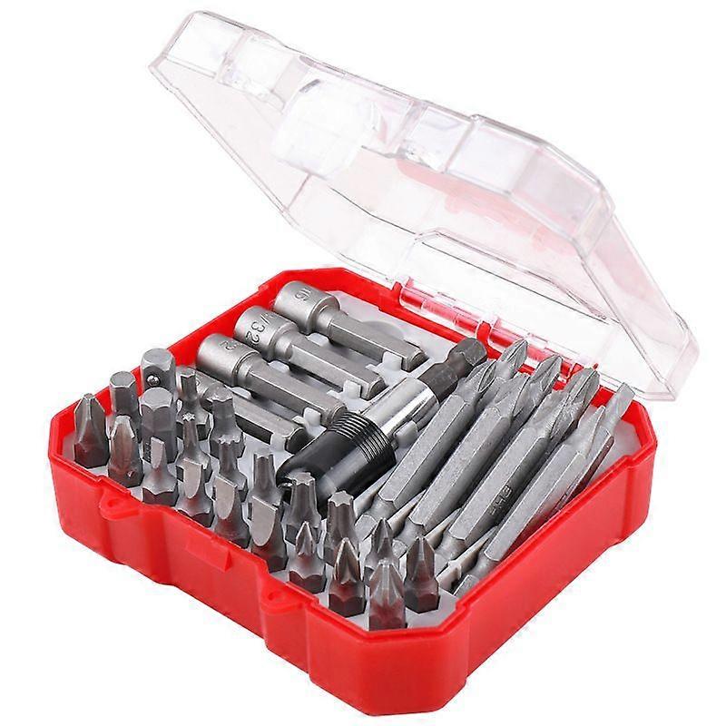 34 Piece Hex Slotted Screwdriver Bit Set