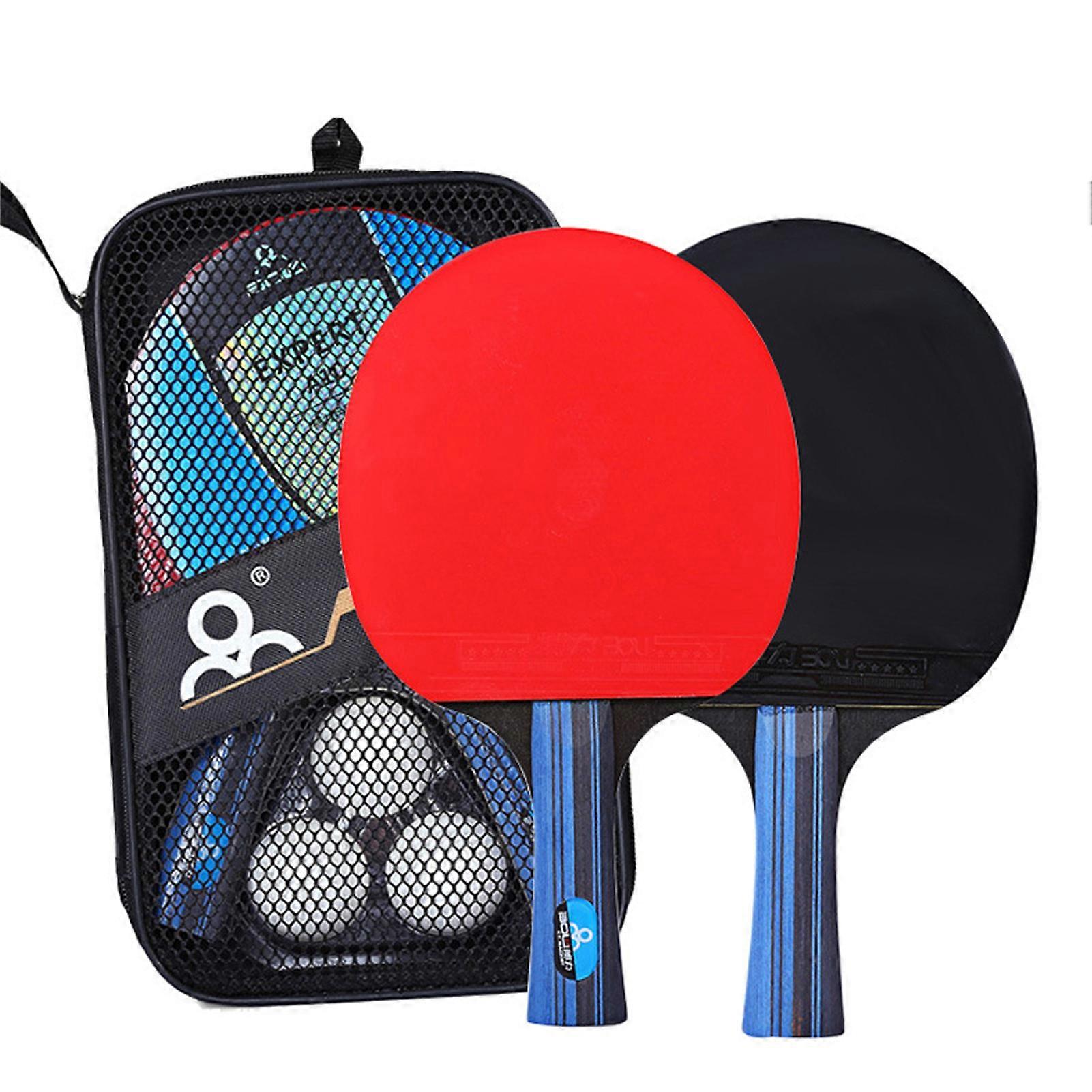 Ping Pong Paddle Set 2 Table Tennis Racket and 3 Balls Training Recreational Racquet Kit