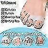 Pack Of 12 Bunion Corrector, Toe Separators With 2 Loops, Big Toe Spacer Suitable For Bunion And Overlap Toe (white)