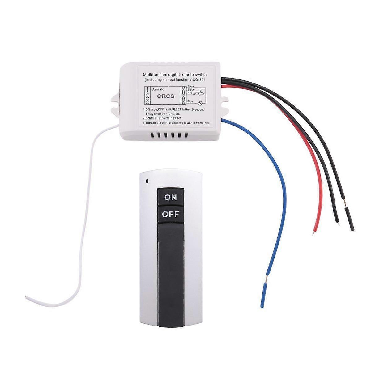 Channel with Digital Transmitter 220V ON/OFF 1 Switch Wireless Relay Receiver Remote Control Light Lamp