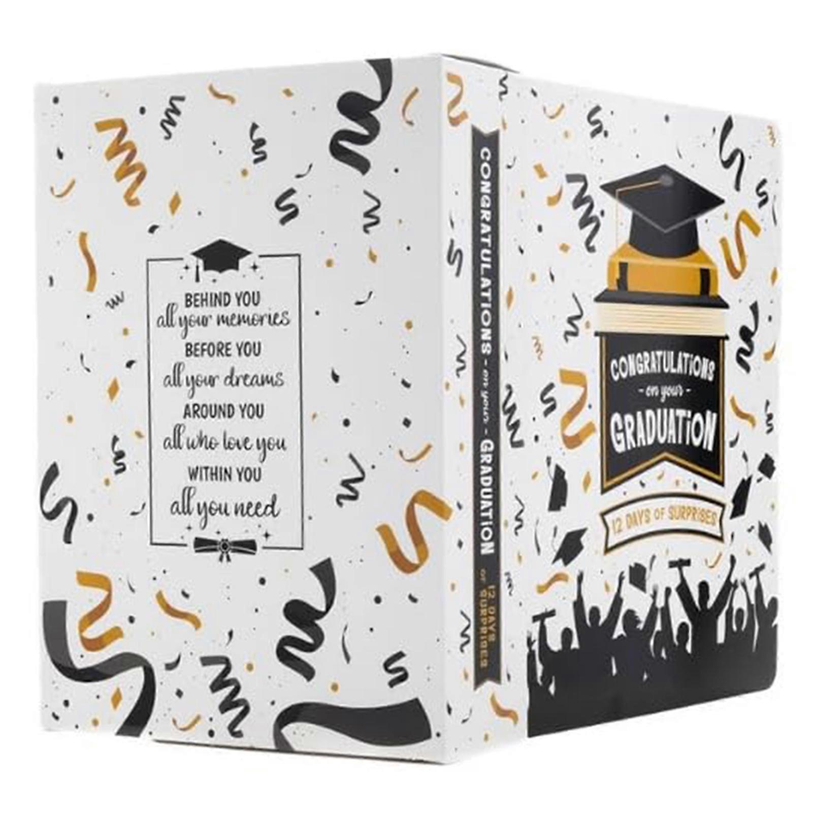 12 Days of Graduation Countdown Calendar - Unique Gift Box for 2025 Graduates, Perfect for Parties & All Ages