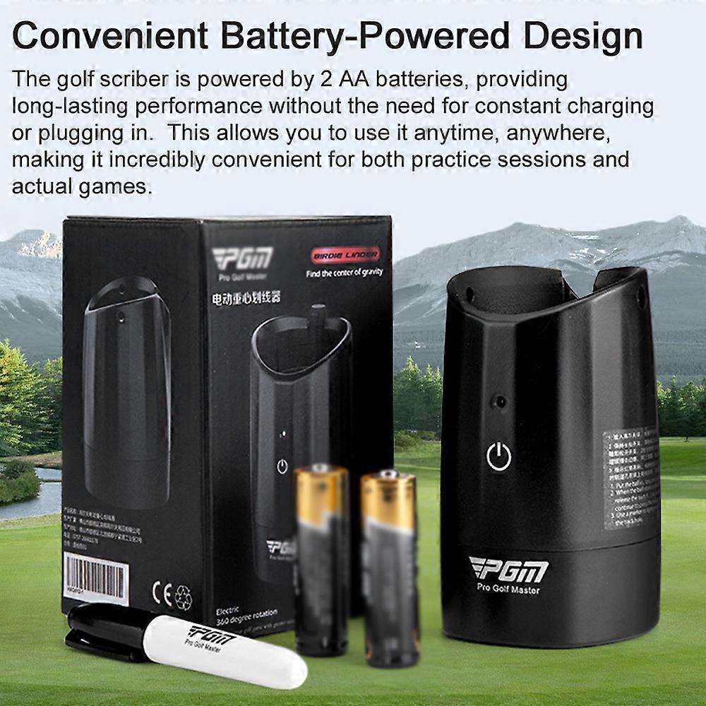 PGM Electric Scriber Ball Alignment Marking Tool Gravitys Distribution Line Finder with 1 Pen for Golf Equipment