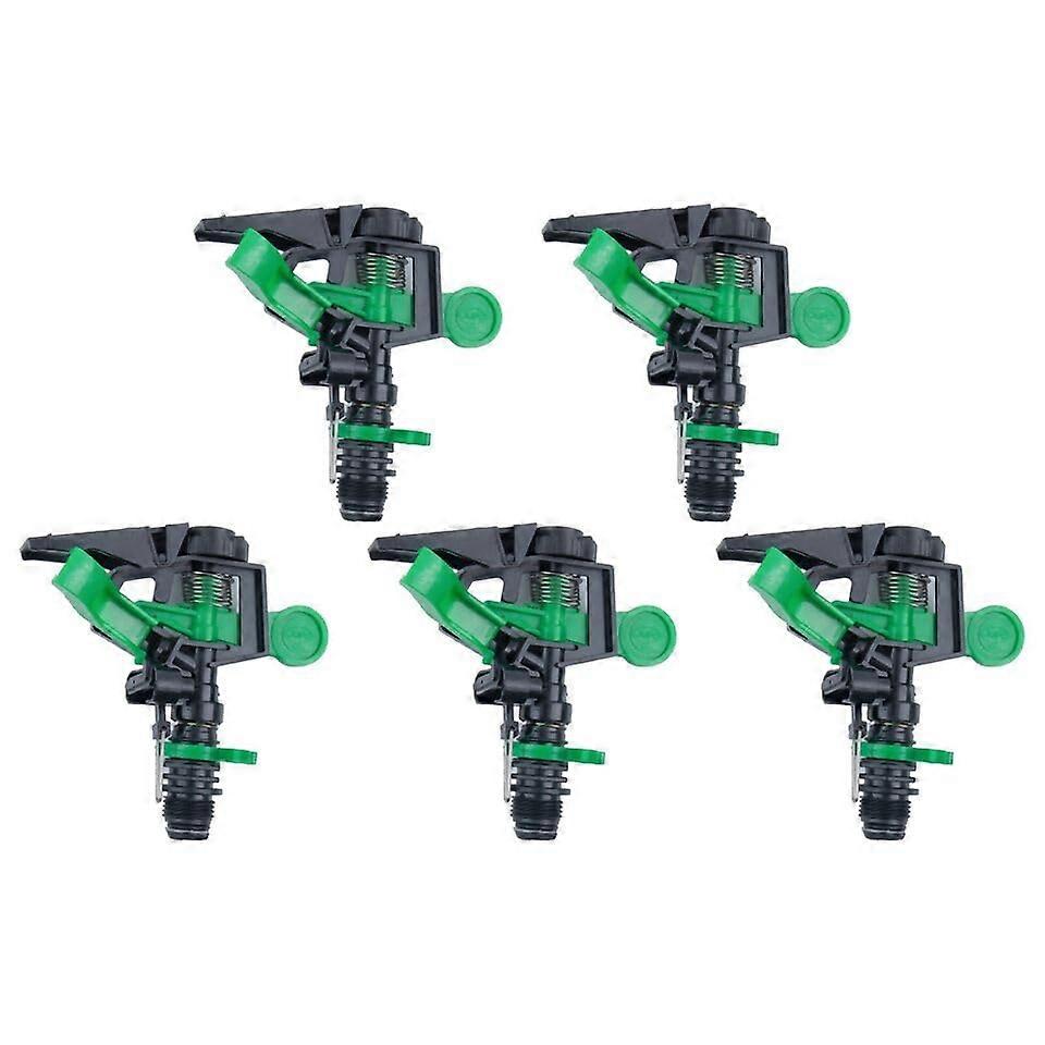 ABS Impact Sprinkler Head Adjustable/Degree 34Ft60Ft Spray Distance 5Pcs /