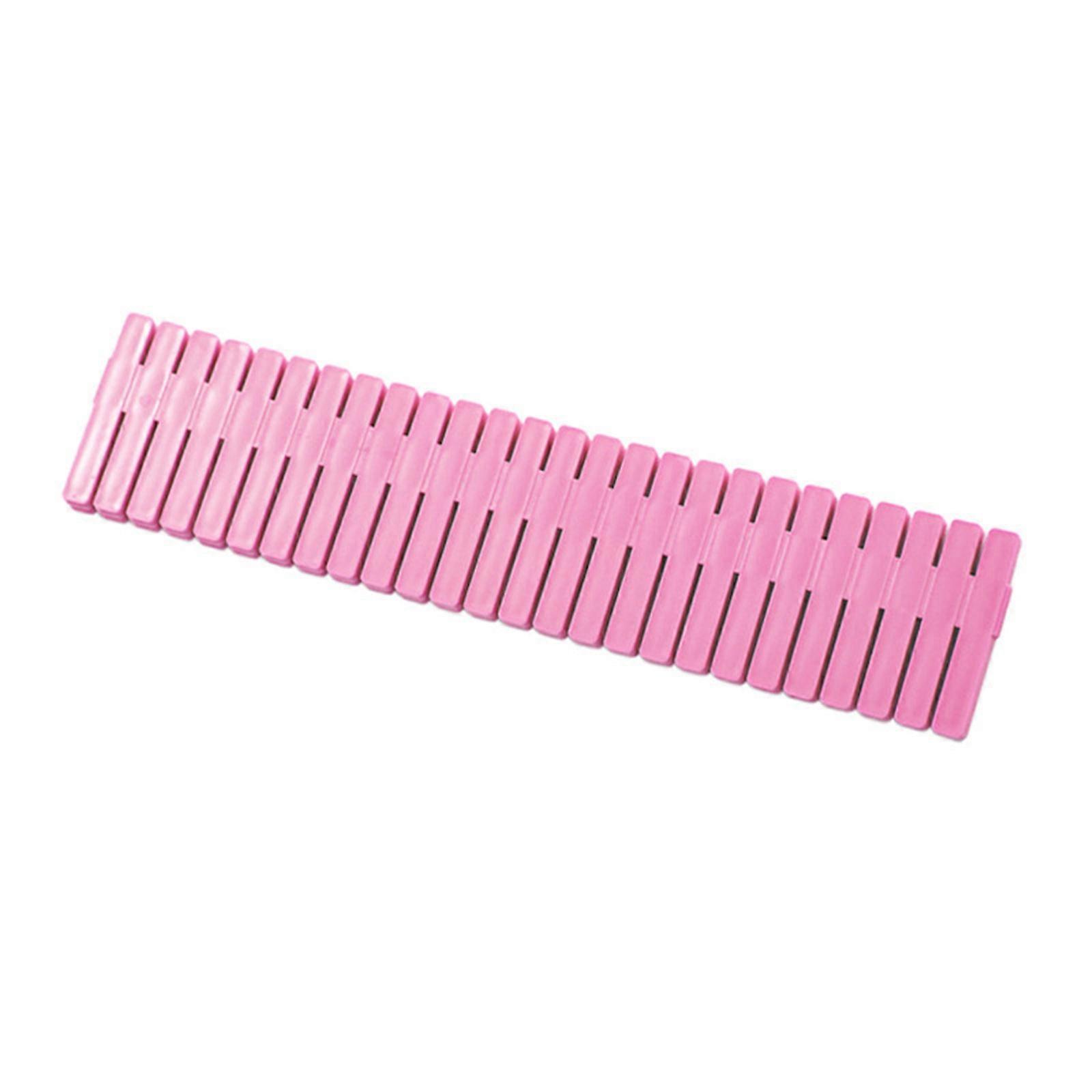 Drawer Divider 4 Pcs Free Combination Adjustable DIY Storage Organizer Separator for Home Bedroom Dormitory Underwear Pink