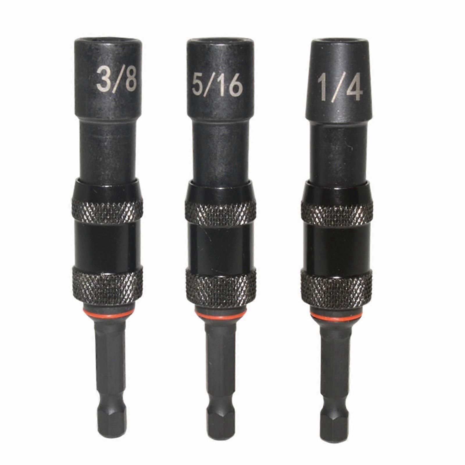 3Pcs 1/4 5/16 3/8 Pivoting Bit Holder Magnetic Pivots Drill Bit Holder Quick Releases Flexible Driver Bit Holder