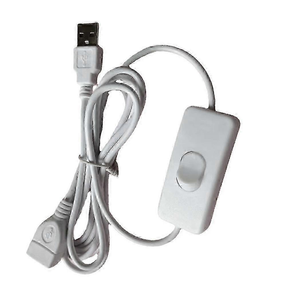 2m USB Cable with On/Off Switch for Fan Power Supply - White 303