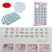 26pcs Reusable Baking Tools Plastic Cookie Stamp Spring Molds Uppercase Letters Fondant Mousse Cake Tools for Home Bakery Pastry Shops