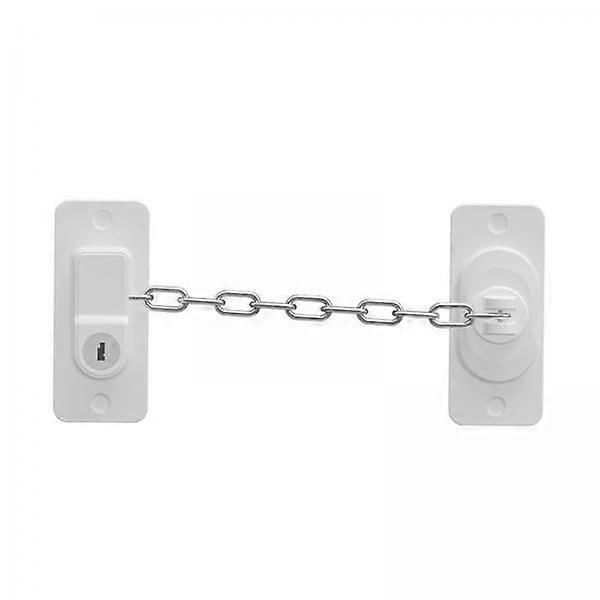 2xWindow Lock Window Stopper Stainless Steel Chain Adjustable Security Chain