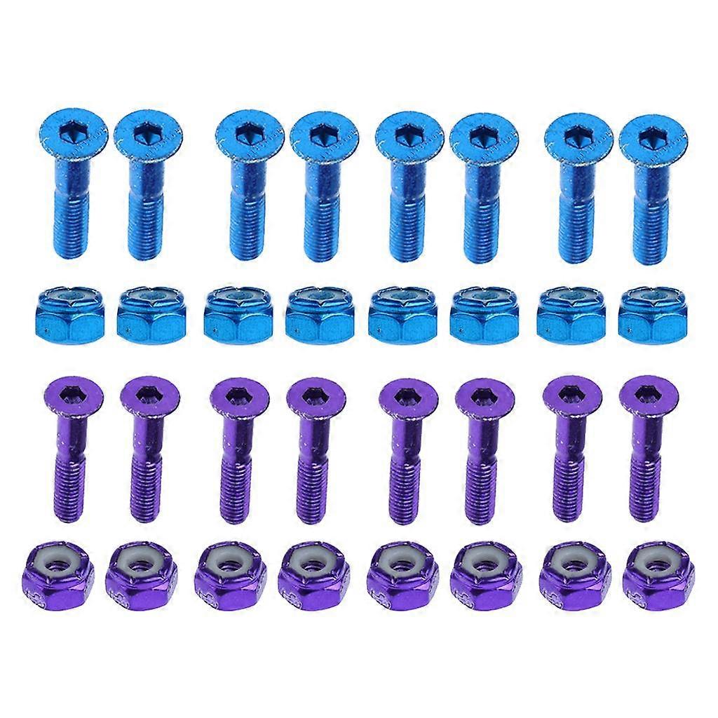 16Pcs Longboard Screws Bolts Flat Head Replacement Truck Hardware
