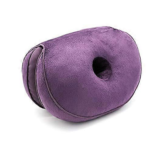 Lumbar plush hip cushion folding dualpurpose pillow comfortable support (453110cm, Purple)