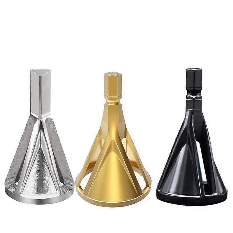 External Deburring Chamfer Tool, 3 Pcs Deburring for Drill Bits, External Deburring Chamfer Tool Hex and Triangular, for Countersink Removal, for Var
