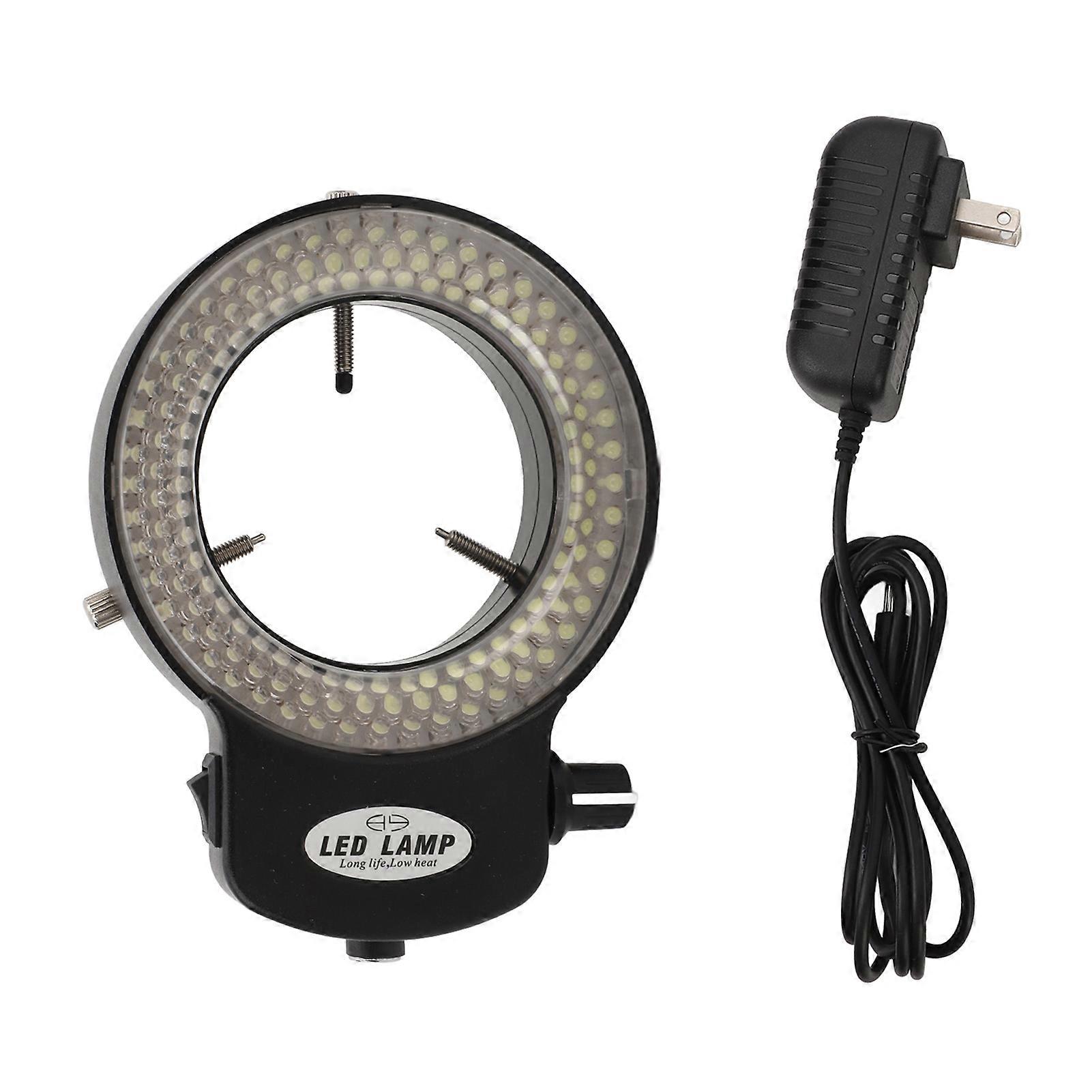 144-LED Microscope Ring Light Adjustable Illumination 63MM Inner Diameter Visual Light Source 100-240V Energy-Efficient Design Ideal for Camer