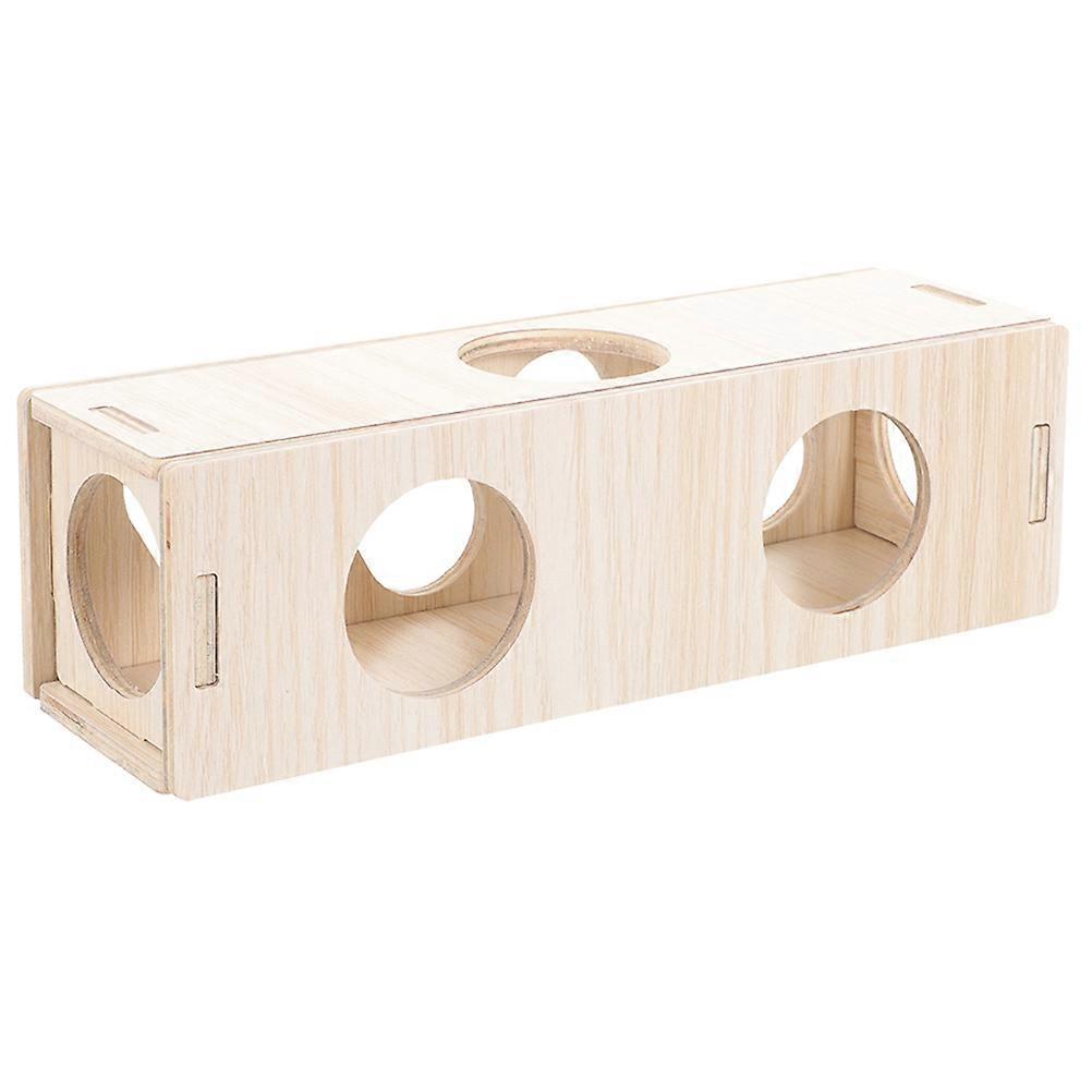 Hamster Exploration Tunnel – Multi Function Wood Hideout Accessory for Pets, Polished Surface for Safe Play and Exercise