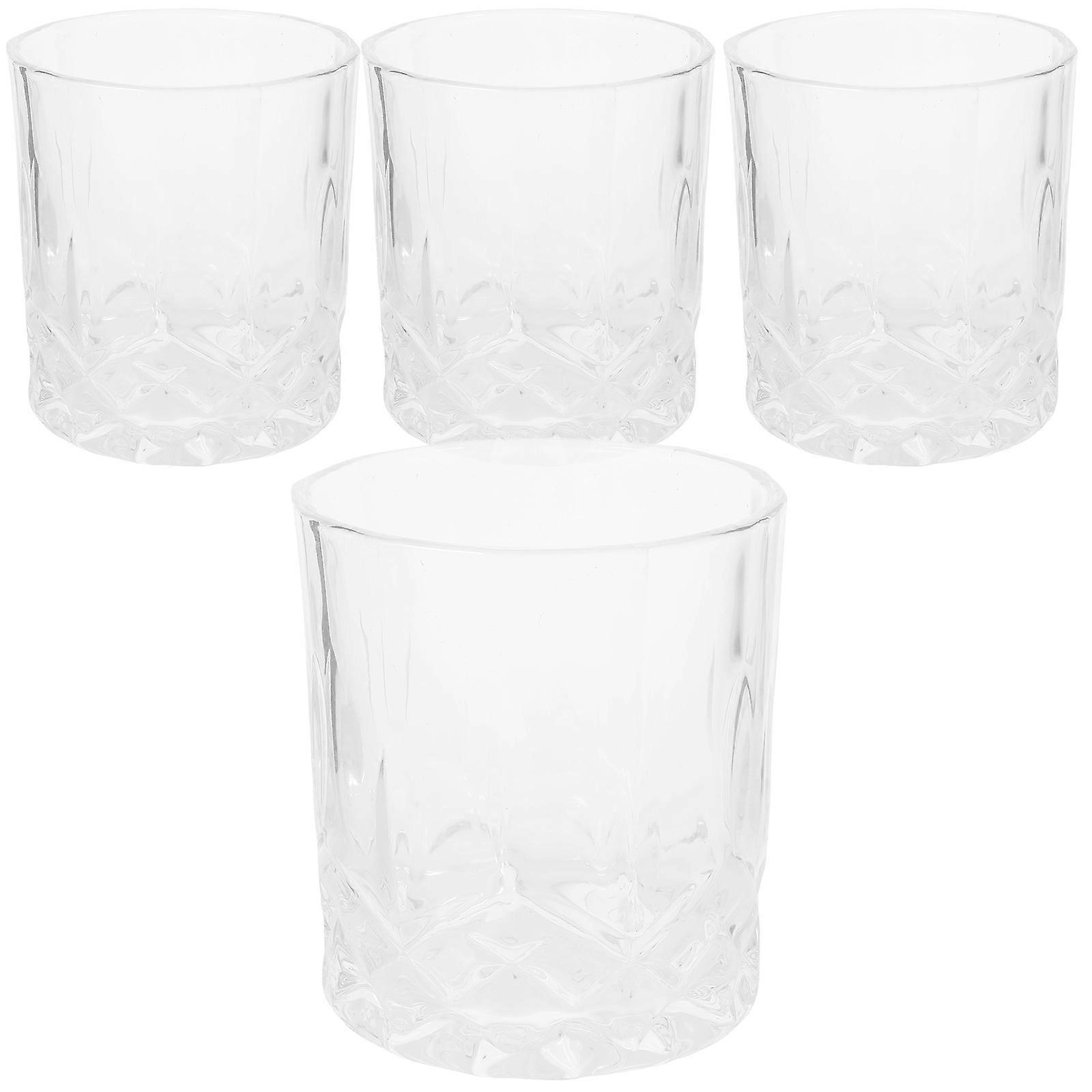 4pcs Delicate Whisky Glasses for Home Bar, Smooth Design, Multi Functional Tumblers for Wine and Parties