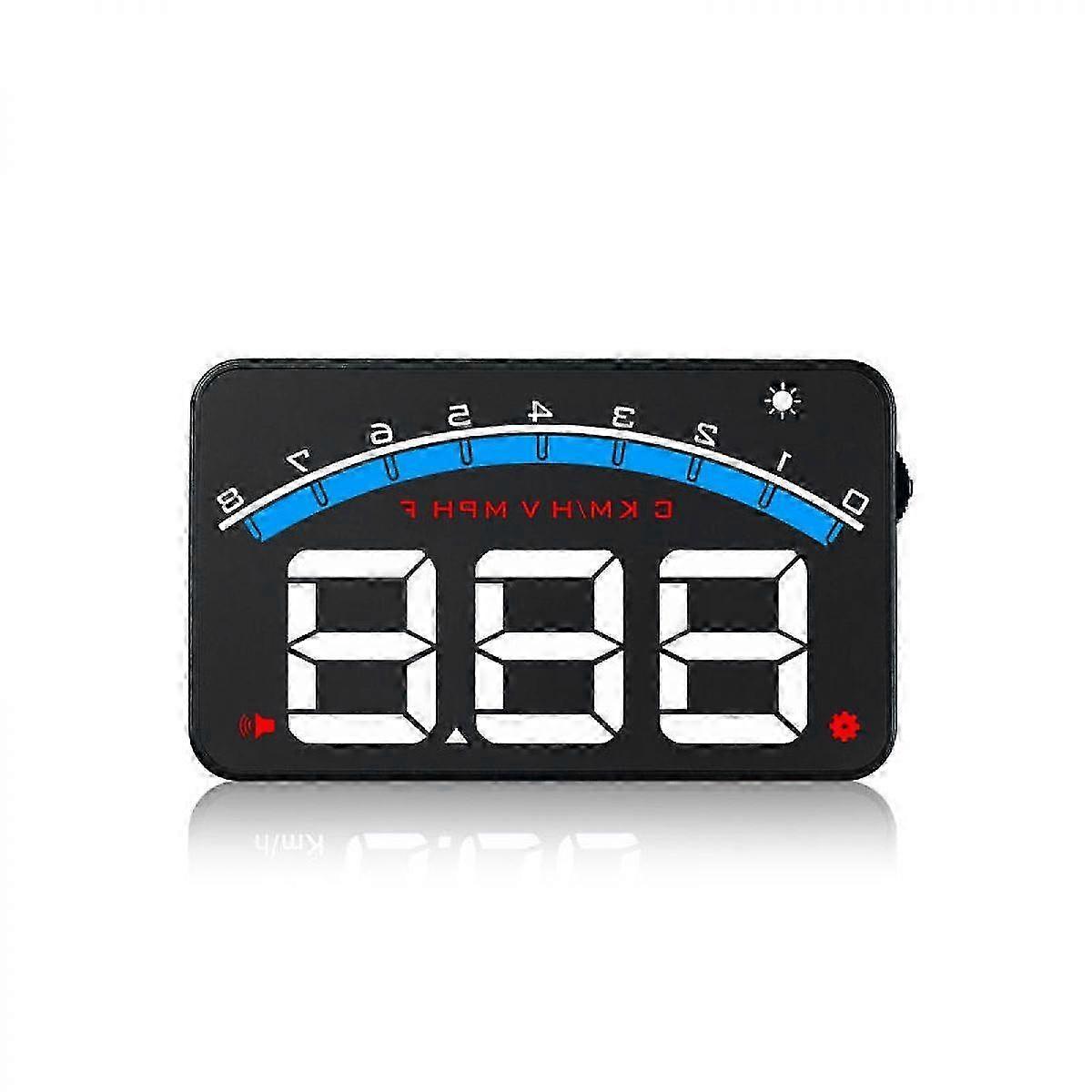 ユニバーサルM6S車両ヘッドアップディスプレイ、スピードメーターとタコメーター付き、乗用車やトラック用、速度と電圧の使いやすいLED投影