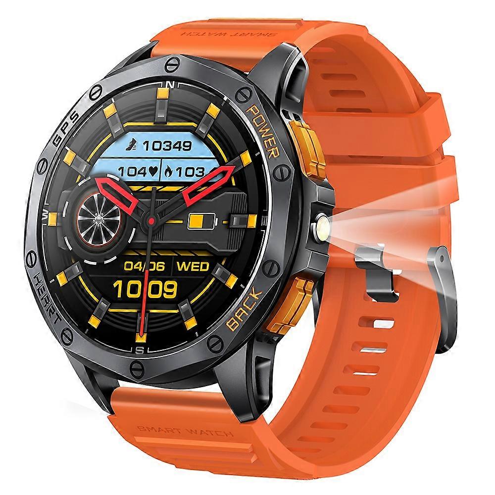 K67 Montre intelligente GPS avec lampe de poche 1,43 pouce Écran AMOLED Fitness Tracker Support Boussole
