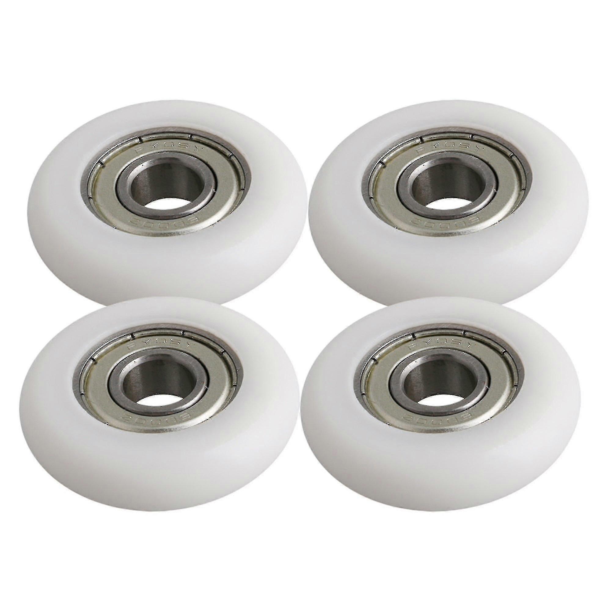 4 قطع عجلات بكرة بلاستيكية 83 كجم حمولة 10x40x10mm أبيض