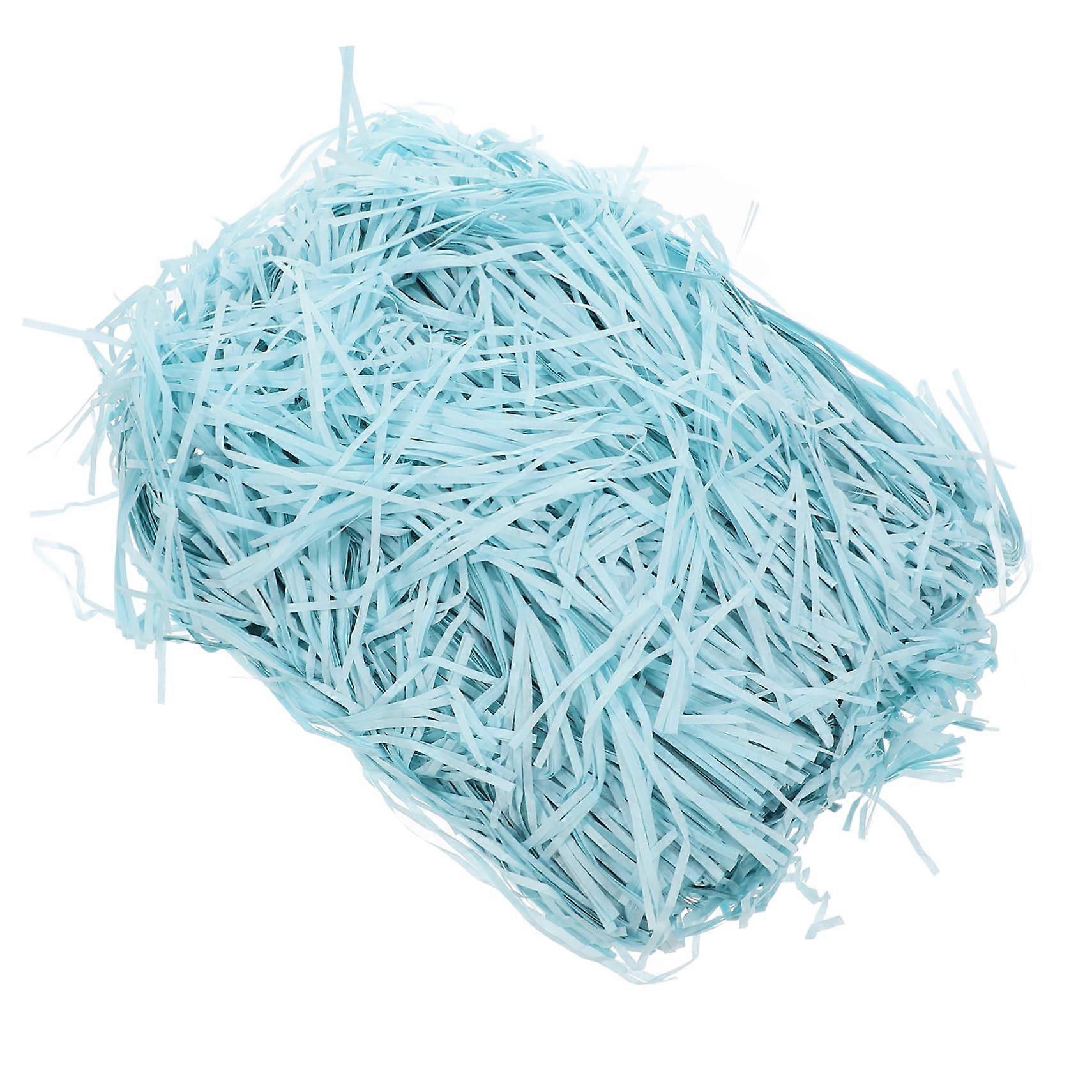 Filler Paper Shredded Natural Packing Paper Shred Filler Crinkle Packing Material White Fluff Skyblue