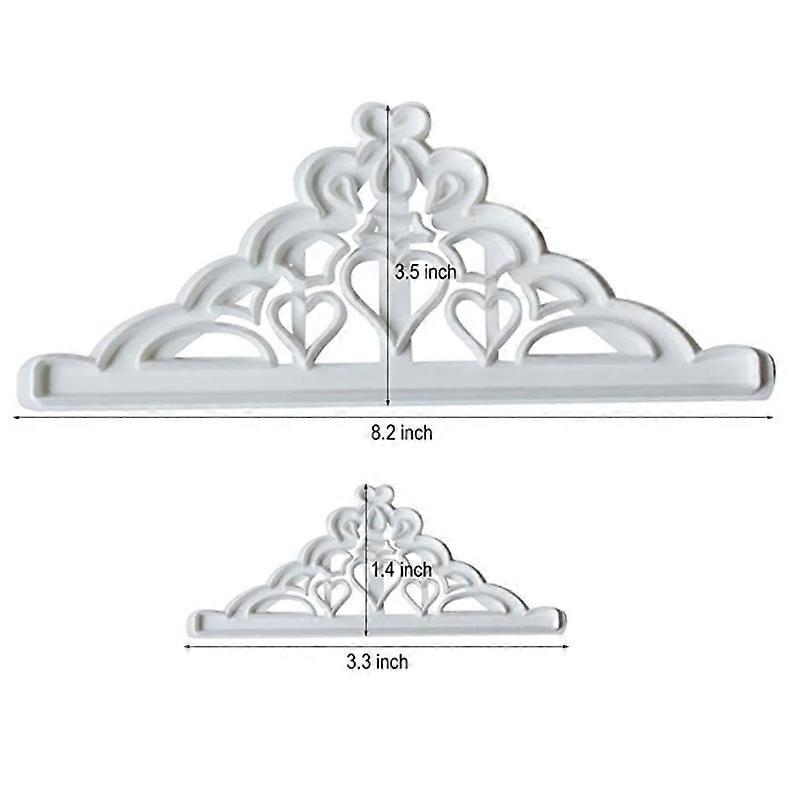 2pcs Crown Fondant Cake Printing Cutting Cookie Baking Mold Tool OPP Pack