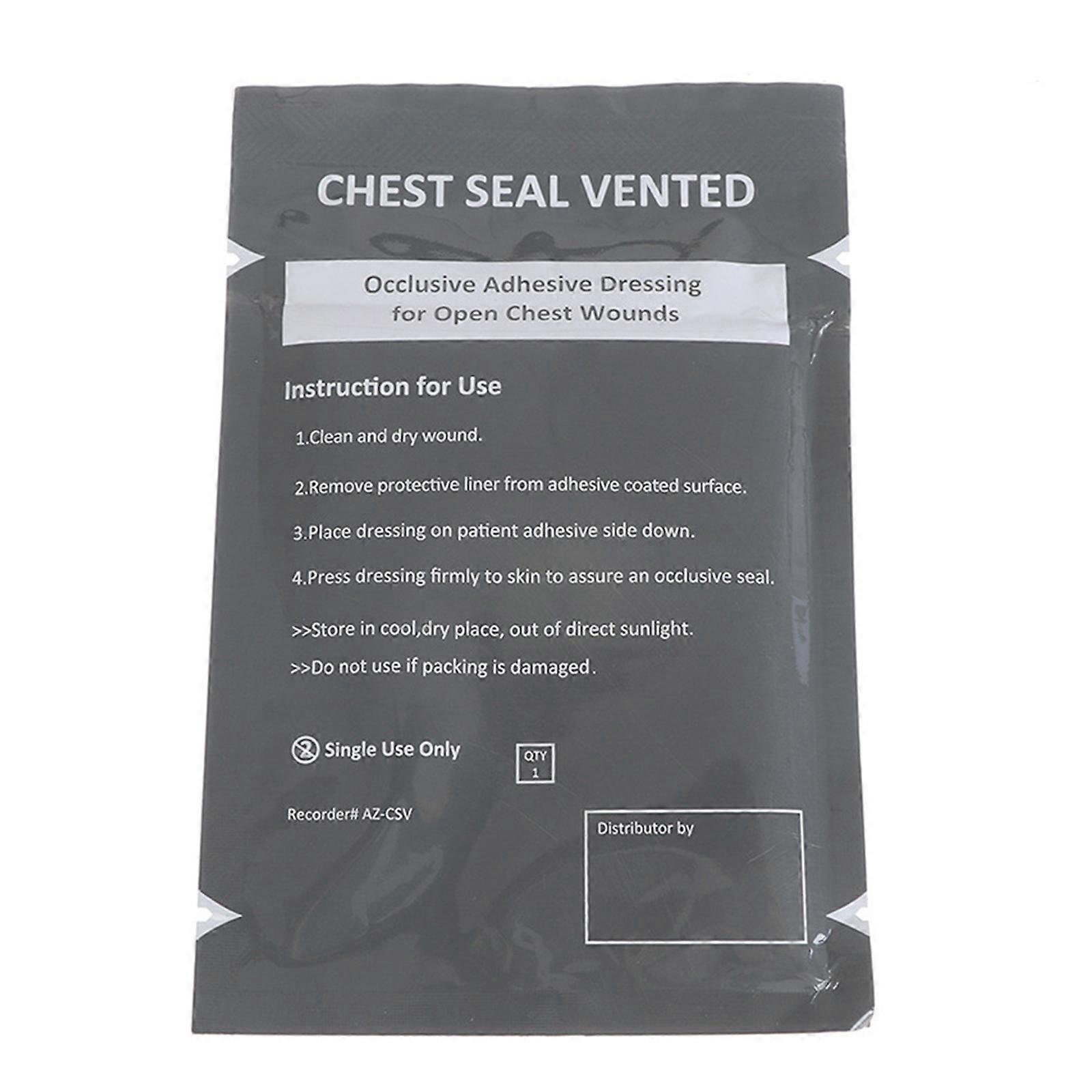 Emergency Trauma Sticker First aids Patches Square Medically Chest Seal Vented Dressing Bandages Outdoor Tool Enduring