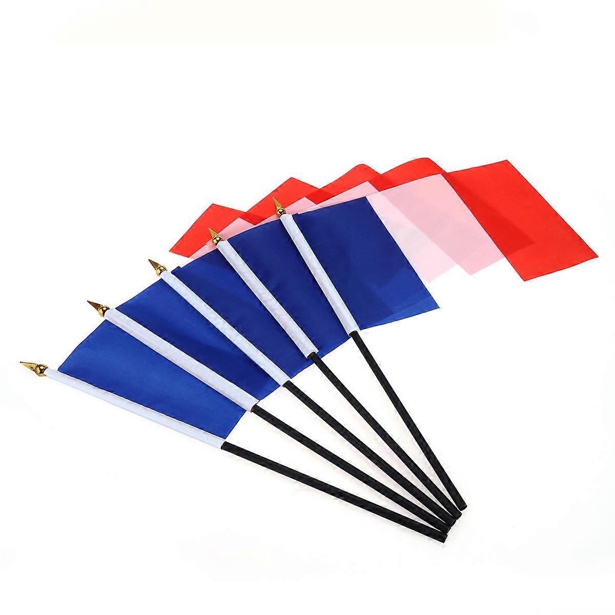 Handheld Flags Hand Waving Flag For Football Match Polyester Material Rectangle Shape 21.00X14.50X0.10CM Waving at Events 5Pcs