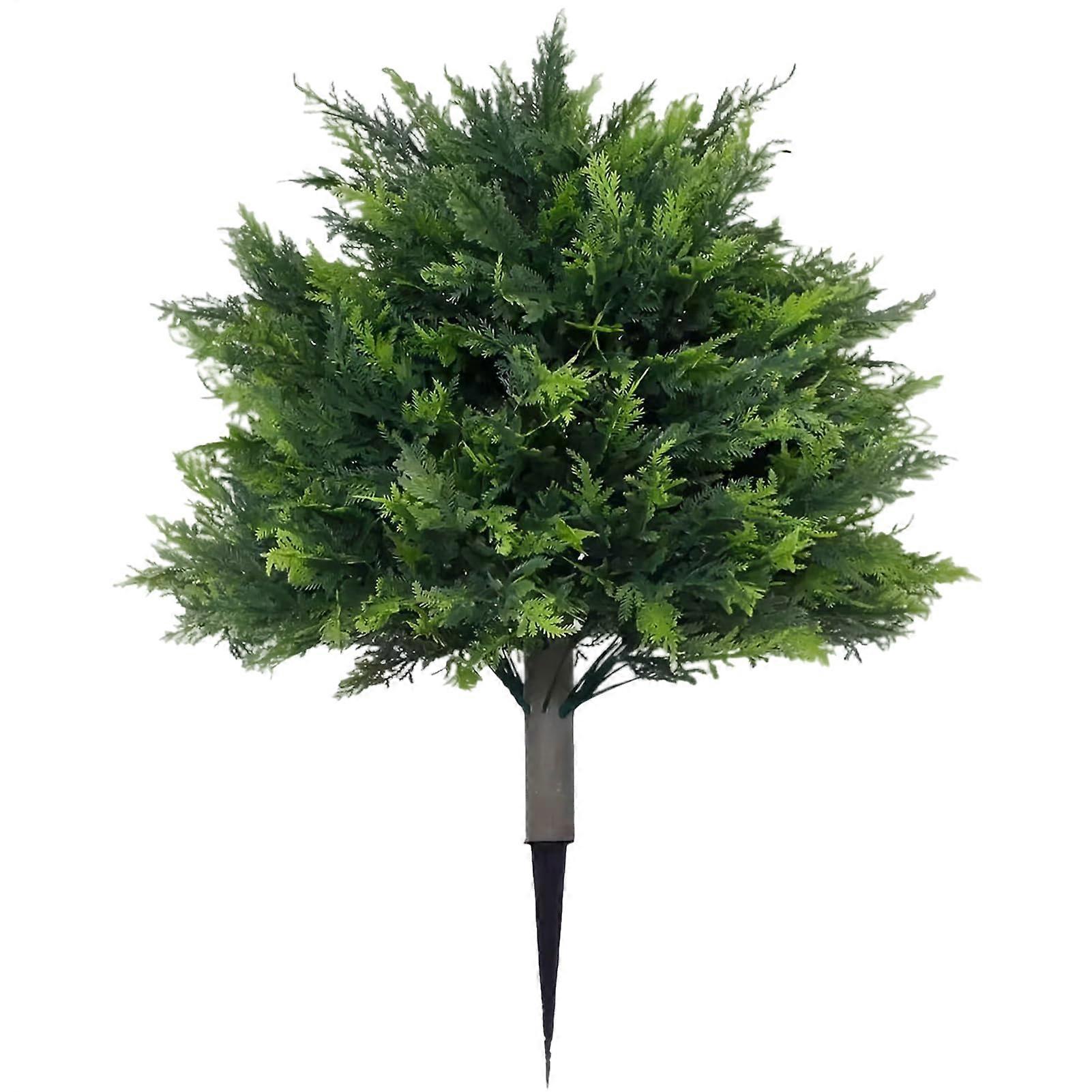 Zedern Topiary Tree Faux Evergreen Plant for Indoor and Outdoor Use | Cypress Artificial Plant with Ground Spike