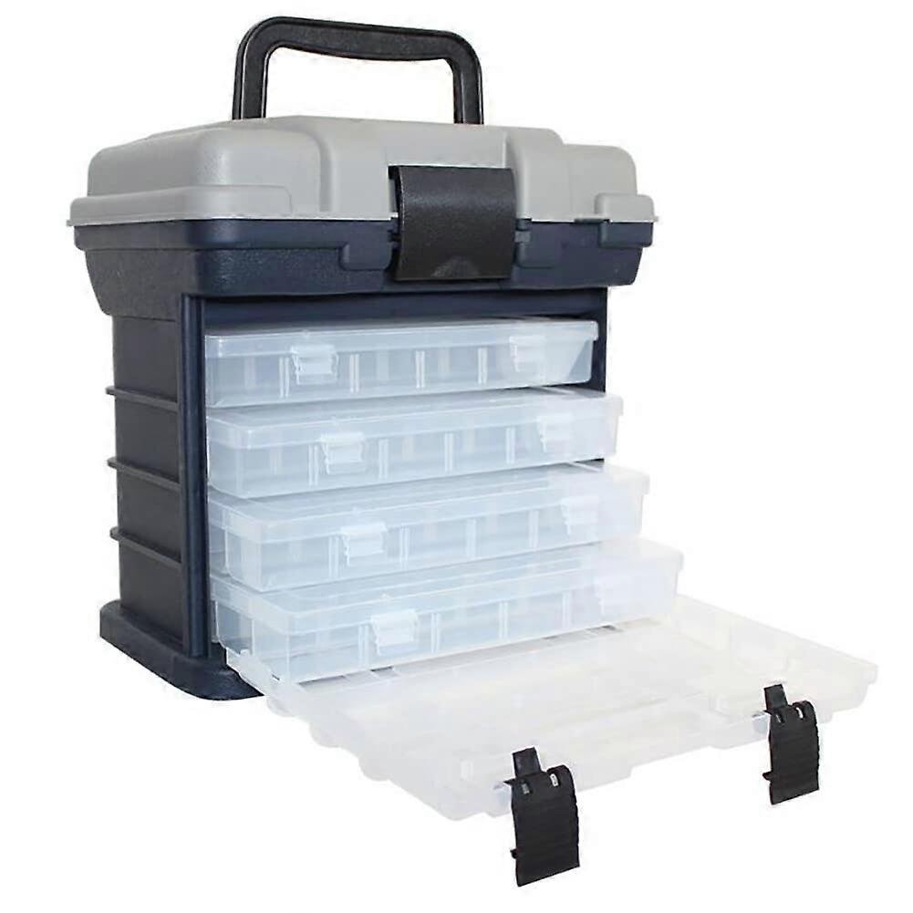 Fishing Case Large Tool Case with 5 Drawers Plastic Boxes Tackle Boxes Storage Box for Fishing Accessories Type 1