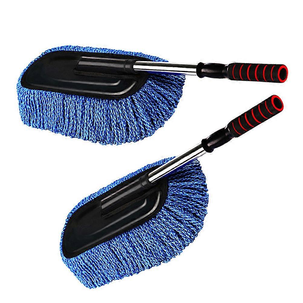 Multi-purpose Usage Car Wash Brush Car Interior Brush Assorted Color 73.00X12.00X8.00CM 2Pcs