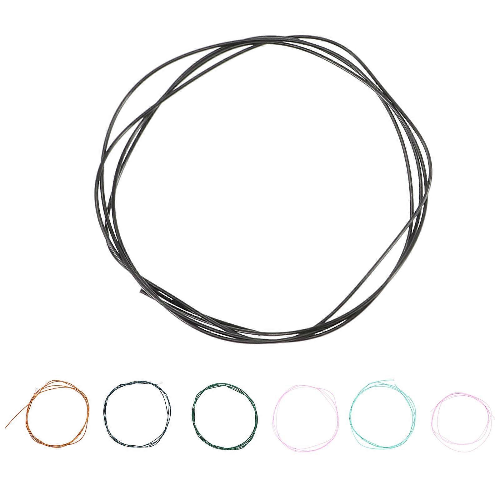 Guitar Strings For Acoustic Guitar Replacement String Musical Instrument Part Assorted Color 100x0.1cm Sound Clarity 6Pcs