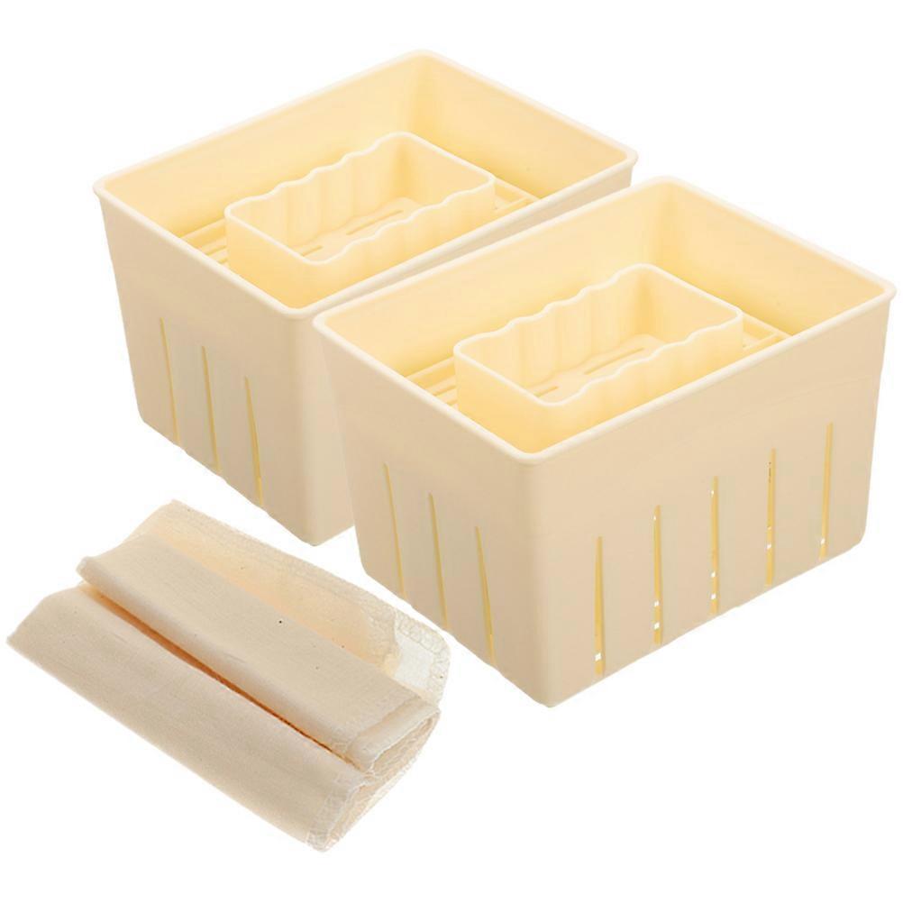 Tofu Maker Tofu Press Mould Yogurt Household Use Light Yellow 14.00X10.00X9.00CM 1 Set