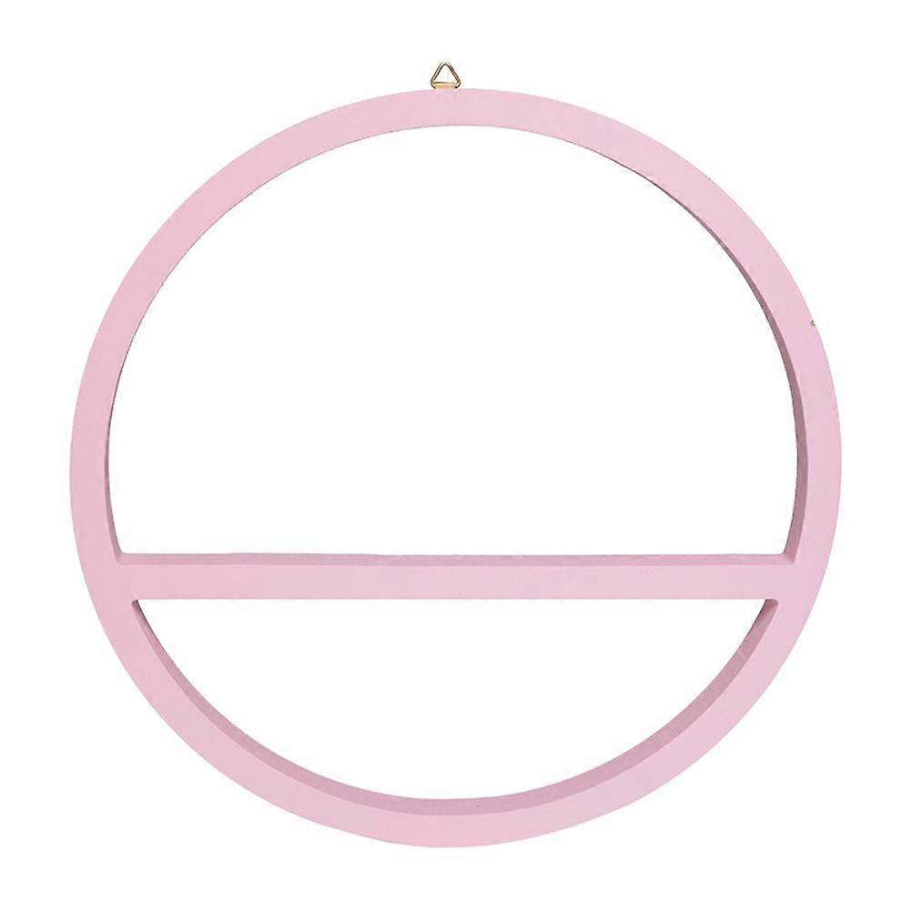 Wood Commodity Shelf Circular Wall Storage Shelf Hanging Decorative Decor Wall ledge