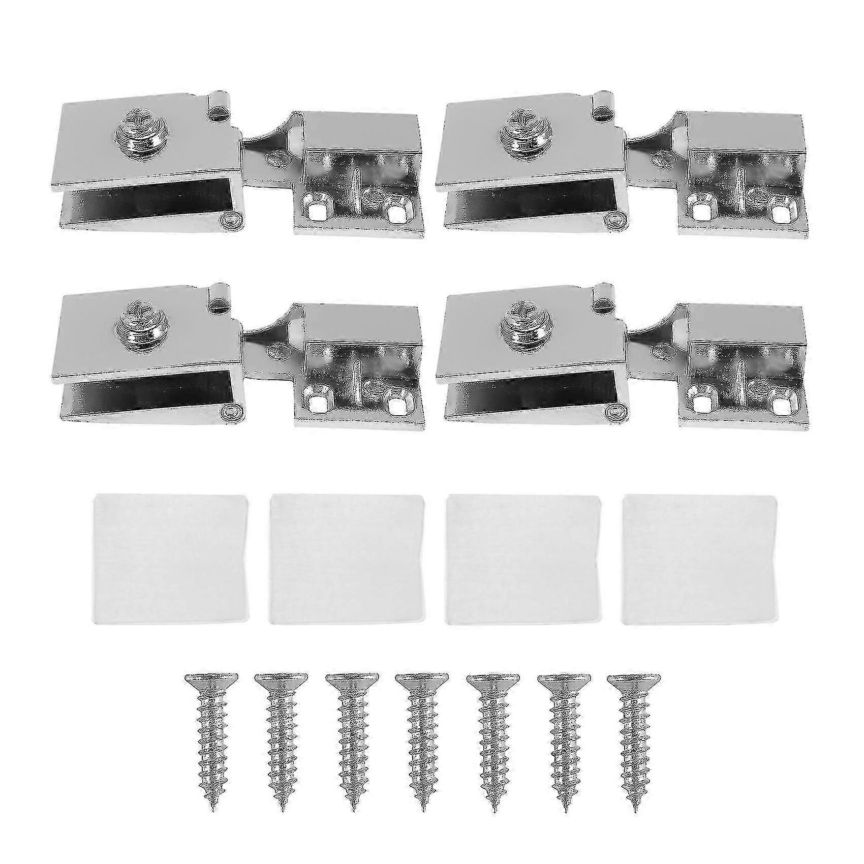 4 Pack Glass Door Hinges for Cabinet, Wine Cabinet with Installation Hardware