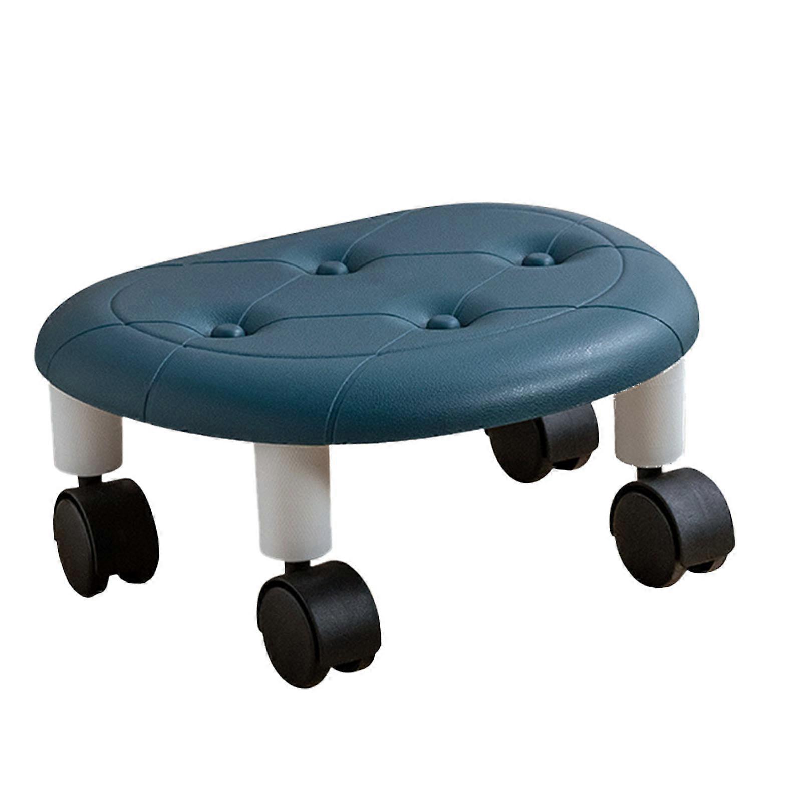 Low Roller Rolling Stool 33.5x15x26cm PU Blue Wheels