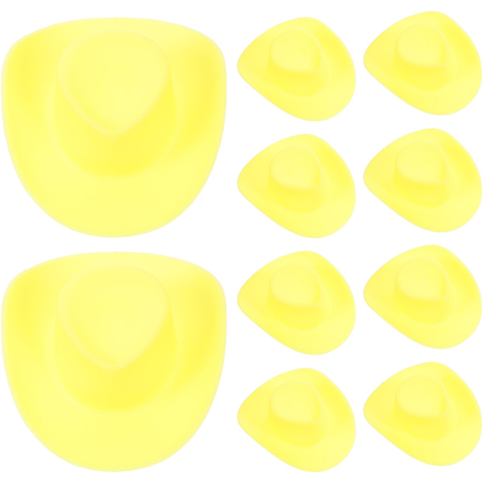 Tiny Hat Plastic Home Decoration DIY Craft Dollhouse Accessory 10Pcs