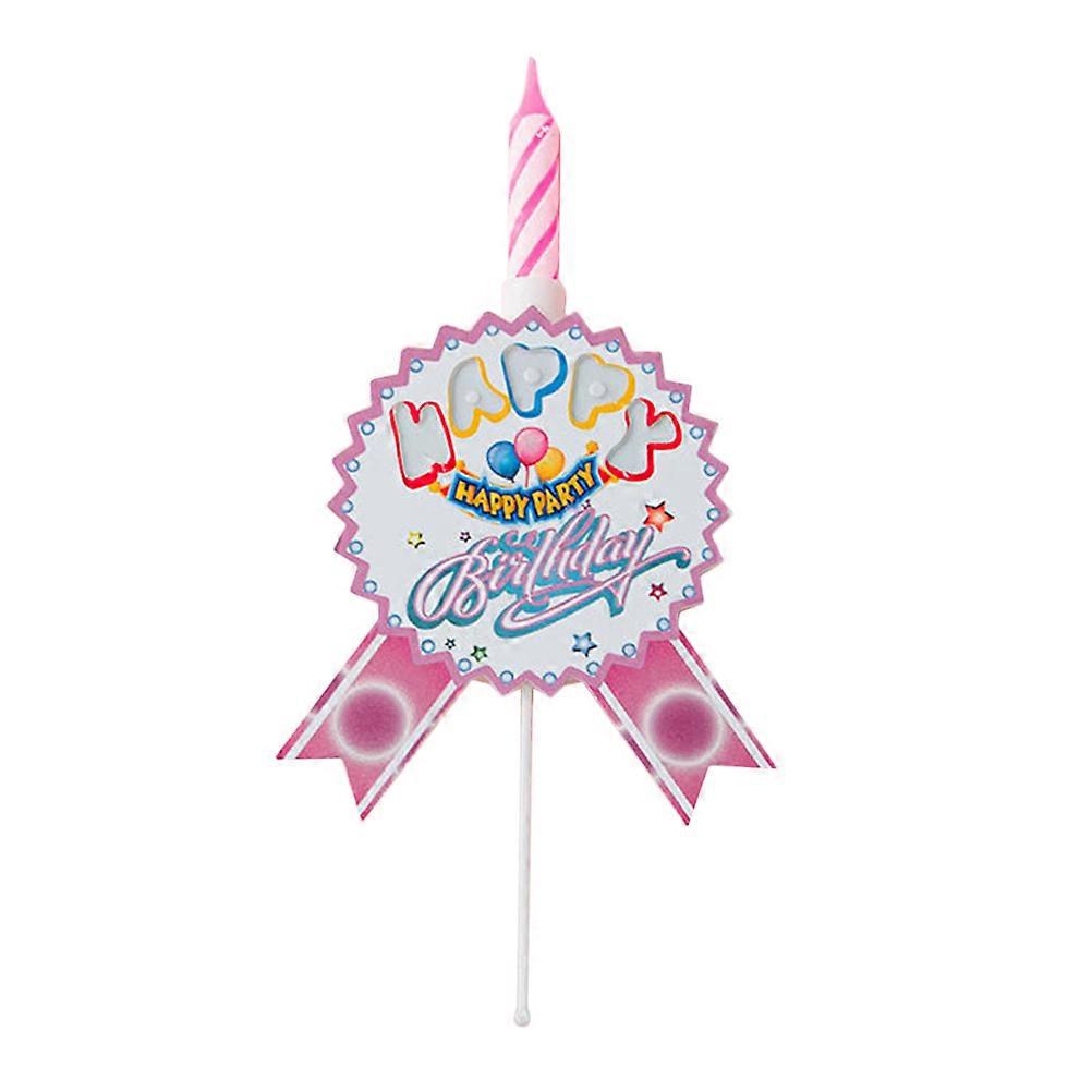 Creative Design Birthday Candles Singing Cake Candles Decorative For Birthday Parties Baby 12x7.2cm Pink 1Pcs