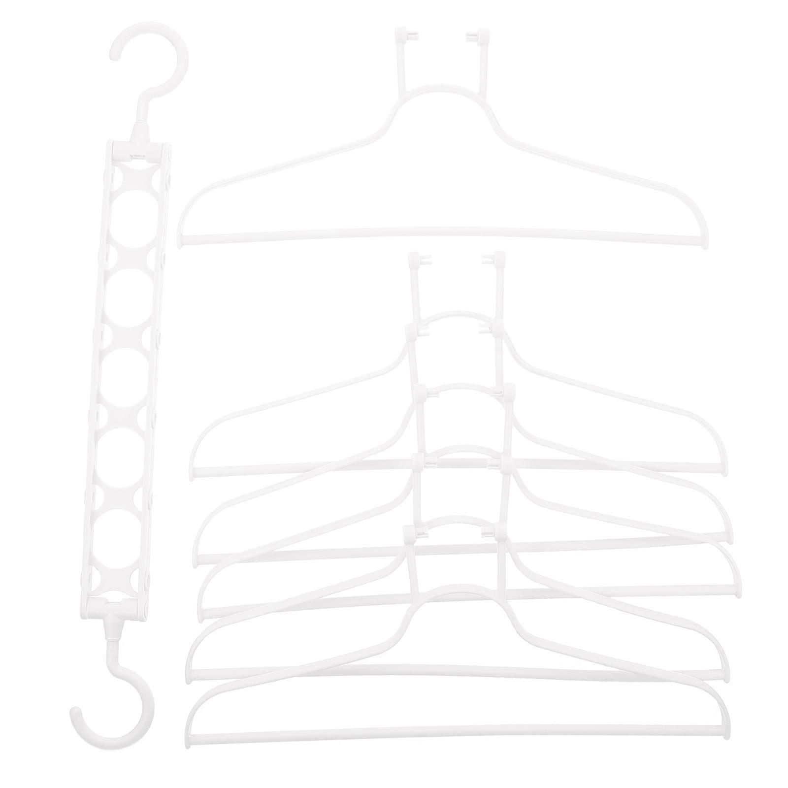 Household Hanger Multifunctional Rotatable Solid Plastic Clothes Rack Foldable For Home Use 40X35cm Space Saving 1Pack