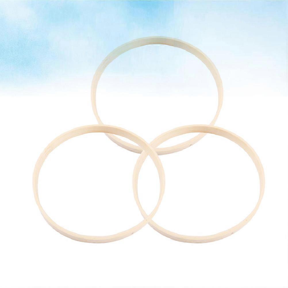 Dreamcatcher Craft Circle Round Bamboo Ring 29cm for Artists Beige Color 5Pcs Wall Hanging Accessory