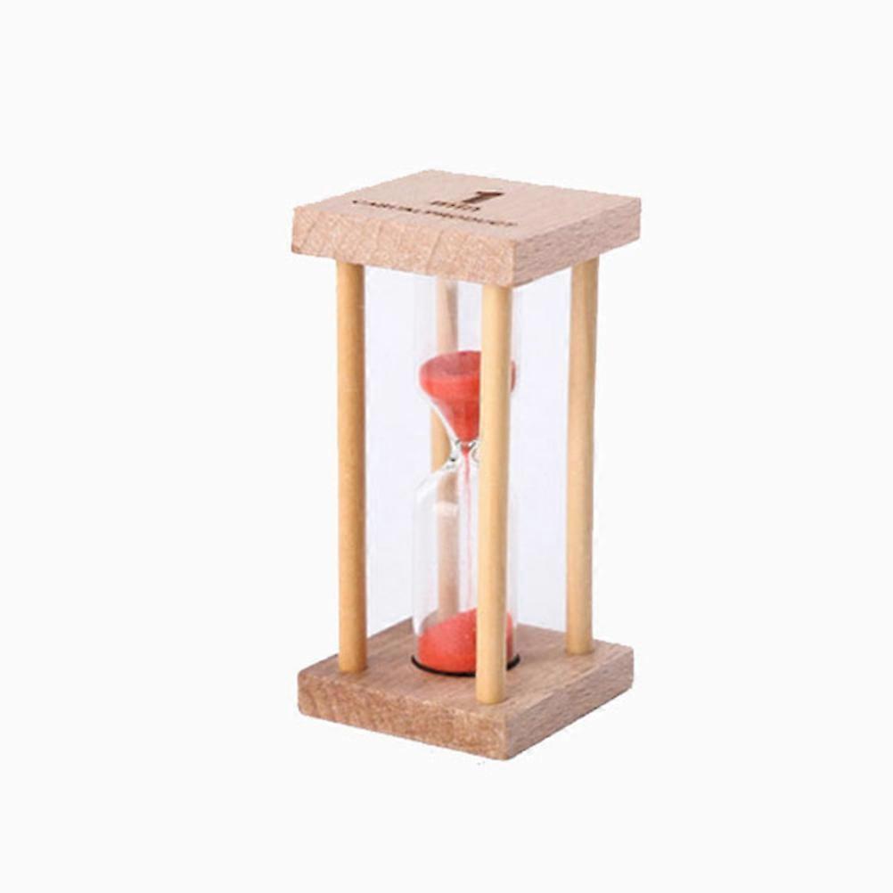 Mini Hourglass Timer for Timekeeping 1 Minute Sand Clock Home Decor Red ABS Glass Sand