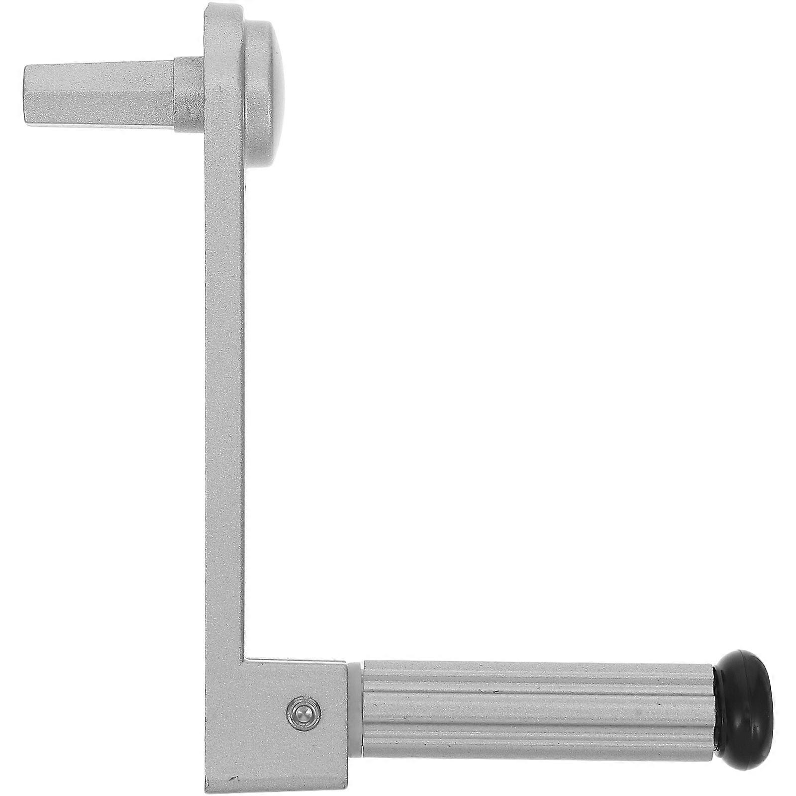 Hand Crank Clothes Drying Rack with Six Tooth Lift Hanger, Ergonomic Design, Easy Installation, Compatible with Various Models, Silver