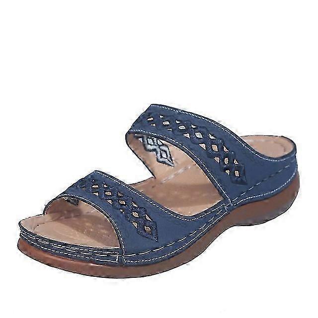 النساء الصنادل العظام شبشب فتح اصبع القدم الصيف النعال خمر الكعب المنخفض أنثى منصة الأحذية مصحح الإسفنج المشي