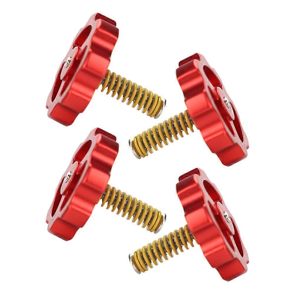 Thumb Screws And Nuts 3D Printer Screws Hand Twist Leveling Nuts For 3D Printing Red 3.80X3.80X0.80CM 4Pcs