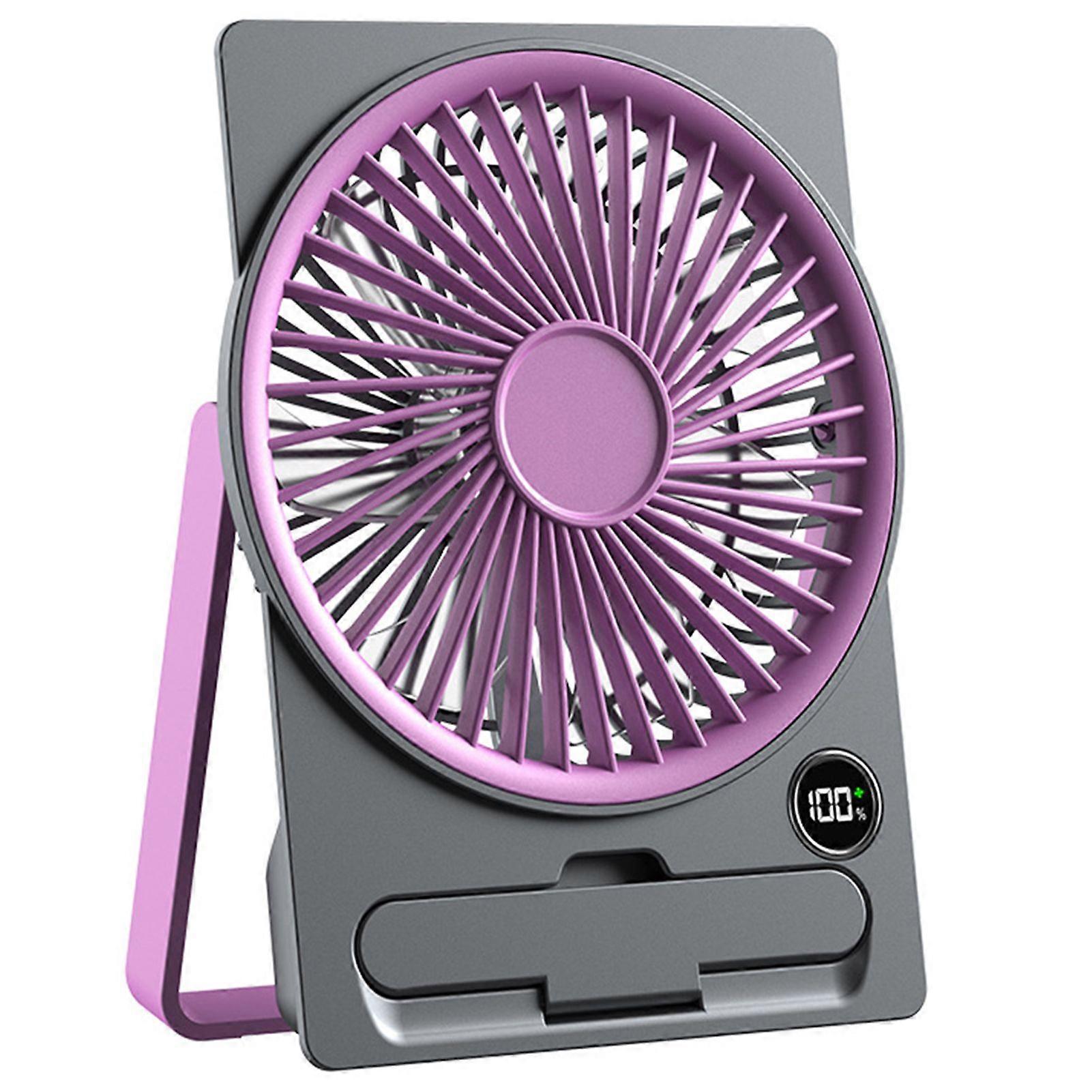 Ultra-Thin USB Rechargeable Mini Fan, Compact Desk Fan for Office, Powerful Airflow Card Fan for Personal Use